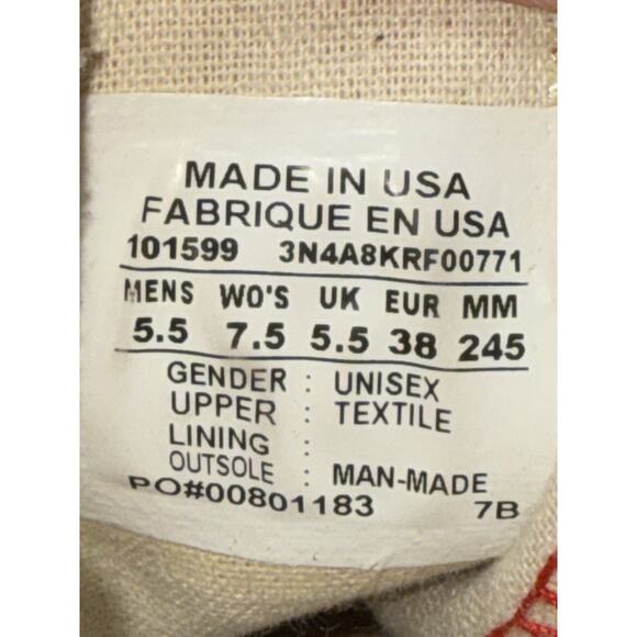 Vintage Converse Made In USA 90s Y2K Chuck Taylor Low Top Red Womens 7.5 Men 5.5 - Picture 12 of 12